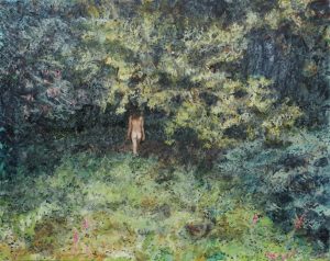 Sortir du chemin<br /> 2024, 72 x 93 cm, huile sur toile
