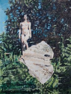 Séduction compulsive où la rencontre !<br />2023, 46 x 60 cm huile sur toile
