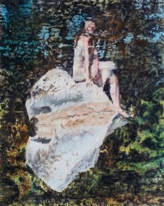 Débattre d’une sympathique pathologie ou préférer passer pour un salaud aux yeux des imbéciles<br />2023, 50 x 40 cm huile sur toile
