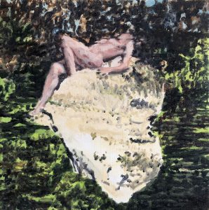 L’ abandon ou l’art de ne pas exprimer un seul choix<br />2022, 30x30cm, huile sur toile
