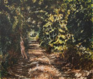 La vérité Nue de mon mensonge<br />2024, 40 x 50 cm, huile sur toile 