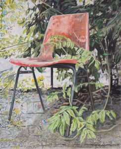 La chaise carnivore<br />La chaise carnivore 

60 x 50 cm, 2018, huile sur toile
Collection particulière
