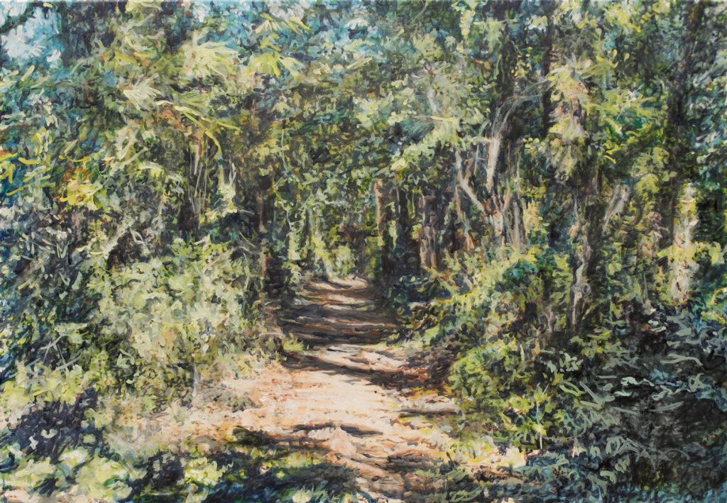 xavier-de-maisonneuve-©-atmospherique-le-bruit-du-silence-2024-L-anachronisme-du-Pardon-90-x-130-cm-huile-sur-toile