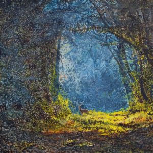 Apparition d’Hiver<br />2024, 80 x 80 cm, huile sur toile Collection particulière