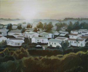 New Day Life Perspective !<br />2005, 36 x 48  cm, huile sur toile, Collection particulière