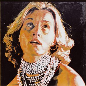 A l instant où elle vit pour la première fois<br />2003, Laque glycérophtalique sur toile, 120 x 120 cm,
Collection particulière