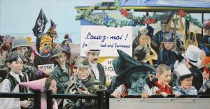 Pour eux qui ne connaîtront peut-être jamais la guerre !<br />2005, 98,5 x 190 cm, huile sur toile
collection particulière