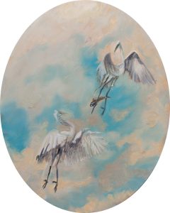 La Passe<br />2024, 50 x 40 cm, Huile sur toile, Collection particulière