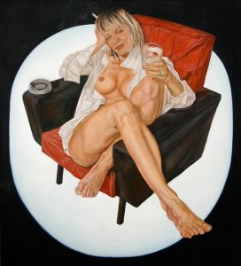 Calinare su les Numbre<br />2008, 110x 100 cm, Huile sur toile, Collection Particulière