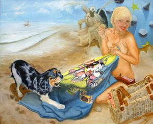 Les Gens Préfèrent manger Saint<br />Les Gens Préfèrent manger Saint
2008, 80 x 100 cm, Huile sur toile *prix au format : 975 €
<span style="color: #ff0000;"># prix spécial : 445 €</span>