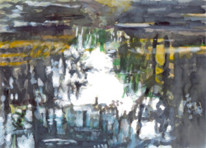 Inside out<br />2026 , * Watercolor : papier arches 640 grs, 56 x 76 cm, format réel : 46,4 x 66,4 cm