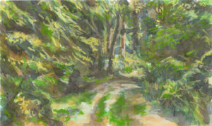 Le tournant<br />2026  ( 28,4 x 44,6 cm, réel) 38 x 56 cm, Watercolor : papier arches 640 grs,