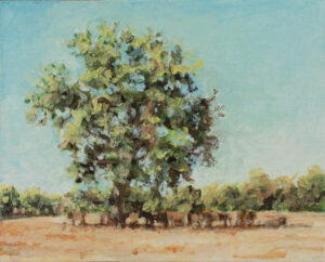 Canicule<br />2026, 11 x 14 cm, huile sur bois