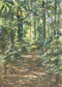 Le pétrichor ou le désir de l'eau<br />2026 * Watercolor : papier arches 640 grs, 56 x 76 cm, format réel : 46,4 x 66,4 cm 